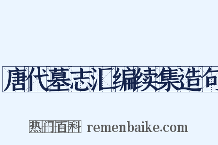唐代墓志汇编续集造句是什么意思的图片